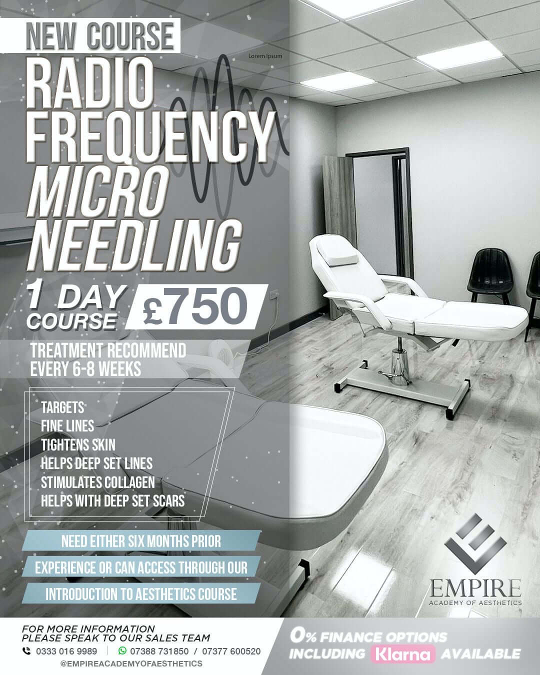 Radio frequency microneedling course