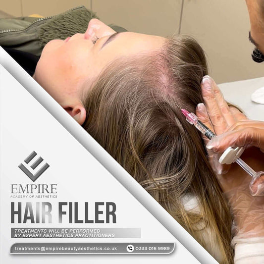 Discounted hair filler appointment as a model in our Chester clinic