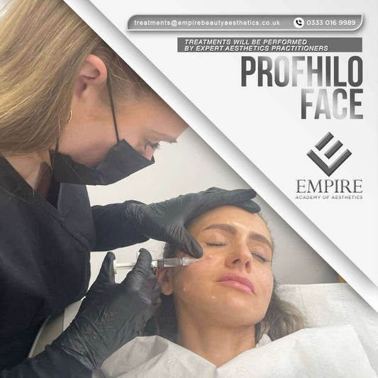Profhilo skin rejuvenation treatment as a model for the face area, in our Chester clinic