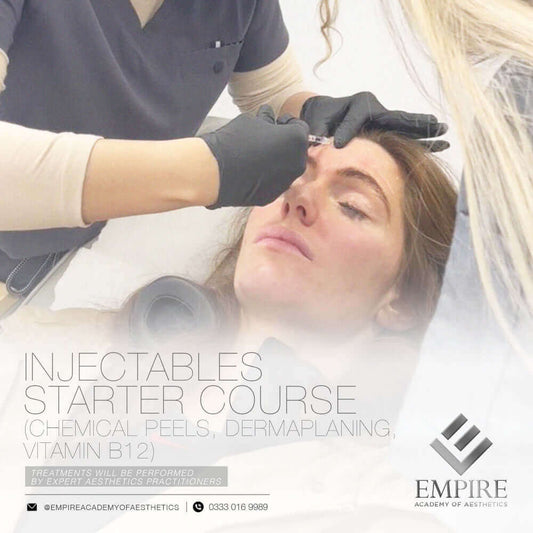 1 day injectables start course which includes chemical peels, dermaplaning, vitamin b12 injections and microneedling
