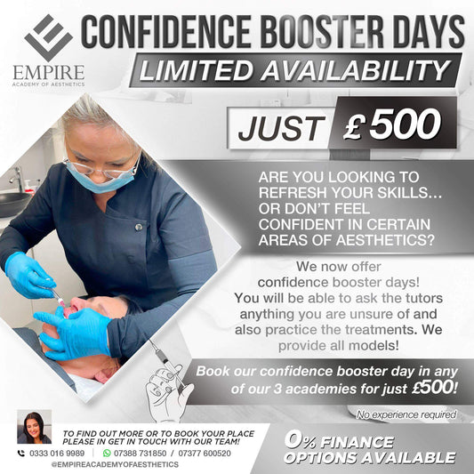 Confidence booster Aesthetics course for students needing more training.