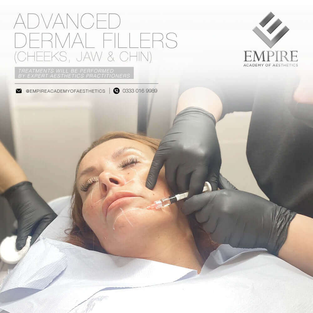 Advanced dermal fillers course which covers chin, cheek and jaw filler
