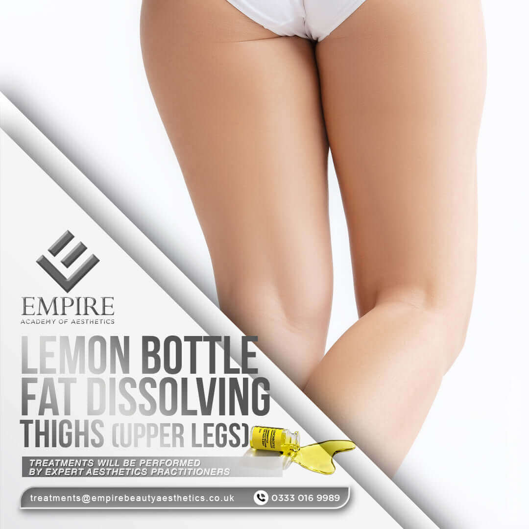  Fat Dissolving model appointment using the product Lemon Bottle for the upper thighs. Appointment takes place in our Warrington Academy