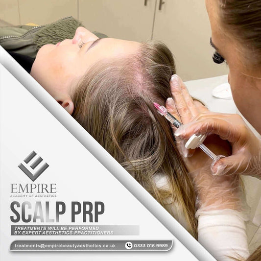 Model appointment for scalp PRP in our Warrington clinic