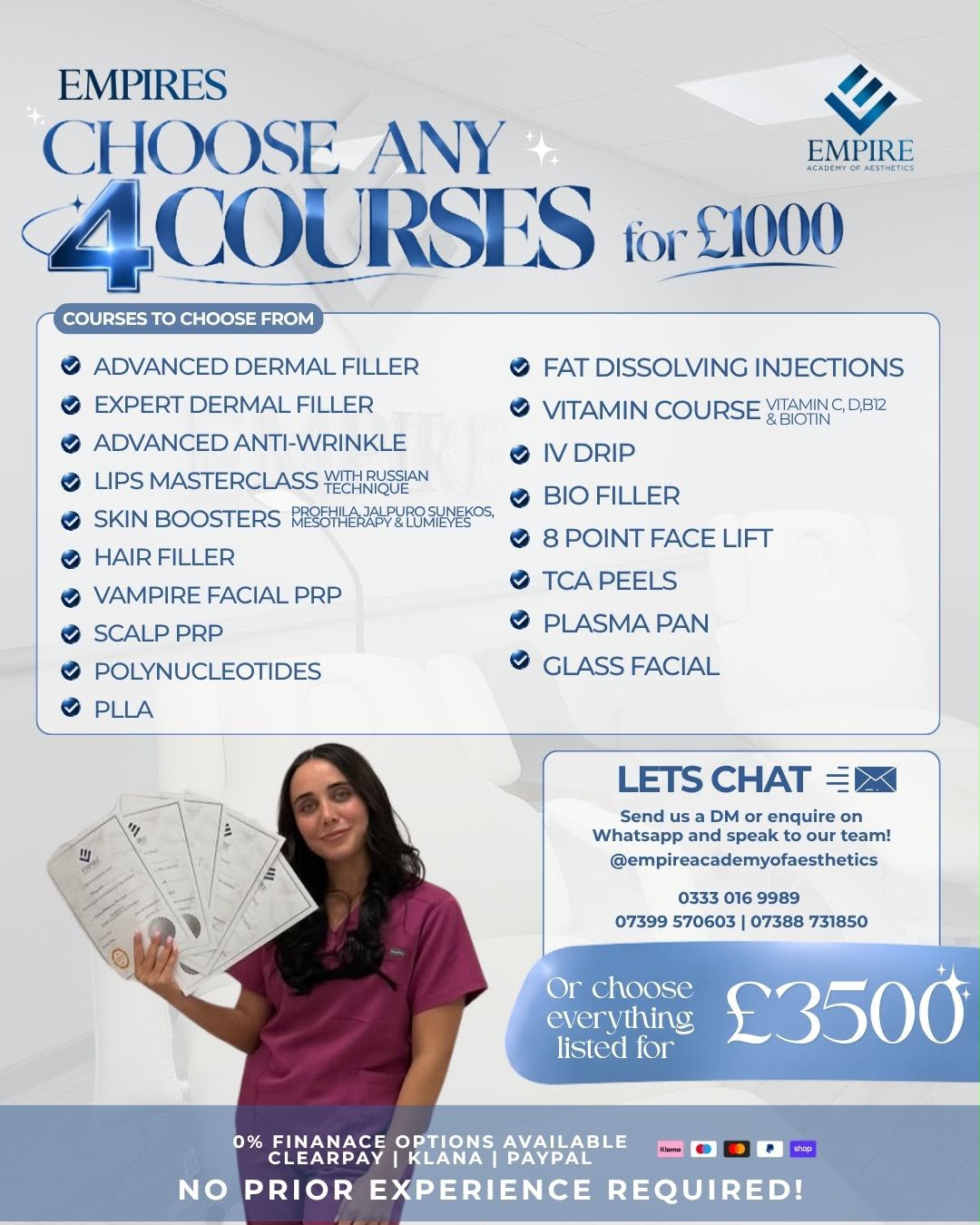 Any 4 Courses For £1000